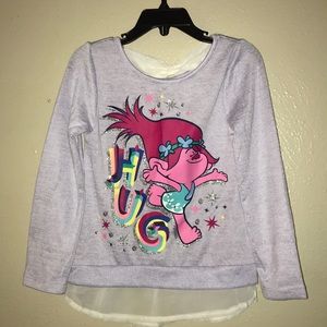 Dream Works Trolls, light purple top.size 5